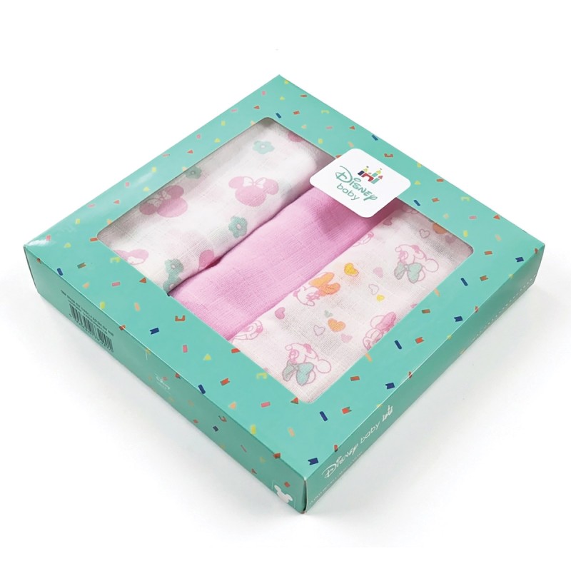 Minnie - Set 3 quadrati di garza cotone art. WX6104B