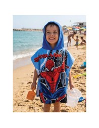 Bathrobe Poncho Kids Fastdry - Spiderman - Marvel