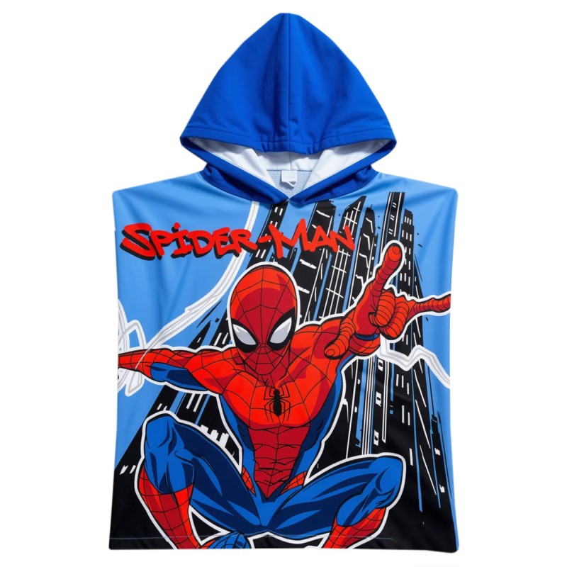 Bathrobe Poncho Kids Fastdry - Spiderman - Marvel