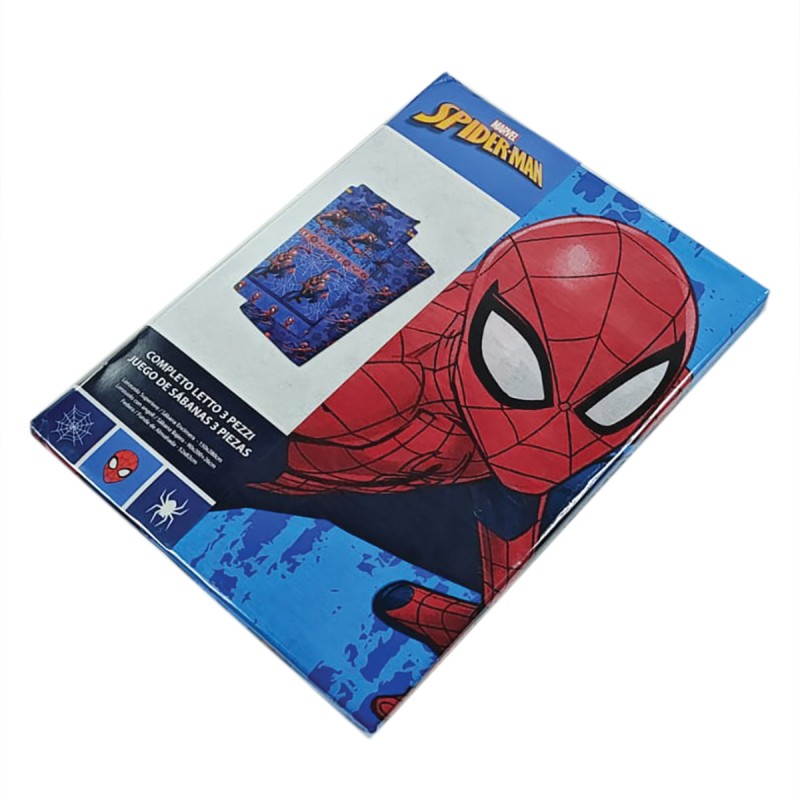 Lenzuola Marvel Spiderman in puro cotone per cameretta