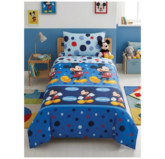 Mickey Mouse bed sheet set in bedroom