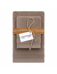 Set of 1 Bath Towel and 1 Guest Towel in 650 GSM Terry Cloth - Soffio - Corredo Italiano