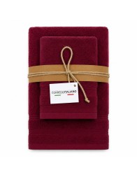 Set of 1 Bath Towel and 1 Guest Towel in 650 GSM Terry Cloth - Soffio - Corredo Italiano