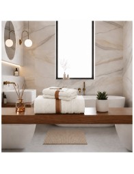 Set of 1 Bath Towel and 1 Guest Towel in 650 GSM Terry Cloth - Soffio - Corredo Italiano