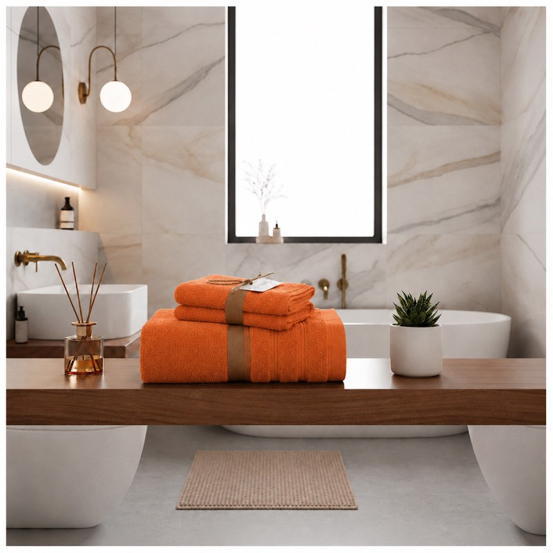 Soffio - set Asciugamani Corredo Italiano® - Zucca