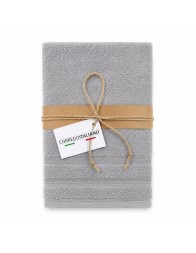 Set of 1 Bath Towel and 1 Guest Towel in 650 GSM Terry Cloth - Soffio - Corredo Italiano