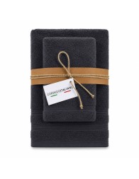 Set Asciugamani 1+1 in Spugna 650 GSM - Soffio - Corredo Italiano