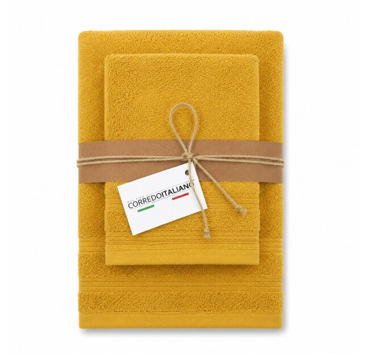Set of 1 Bath Towel and 1 Guest Towel in 650 GSM Terry Cloth - Soffio - Corredo Italiano 2
