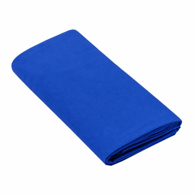Tessuto puro cotone bluette a metraggio altezza 300 cm