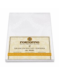 Set di 2 sottofedere guanciale damascate puro cotone - Portofino - MTB