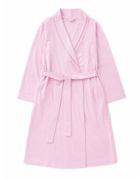 Long sleeve women’s pink cotton modal dressing gown