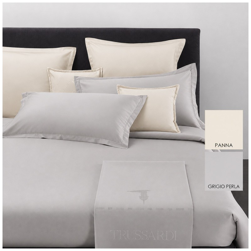 Trussardi Home pure cotton satin double bed sheet set for modern bedrooms