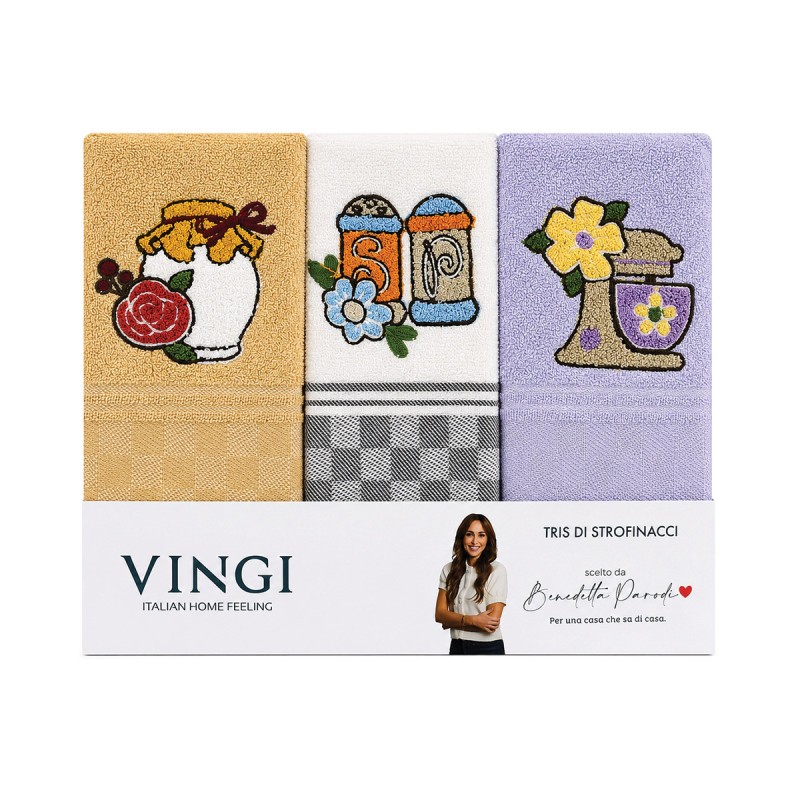 Set 3 cloths pure cotton - Dama Bis - Vingi
