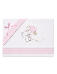 Set cotton sheets for cradle and pram – Teddy Bear with Balloons – Mio Piccolo