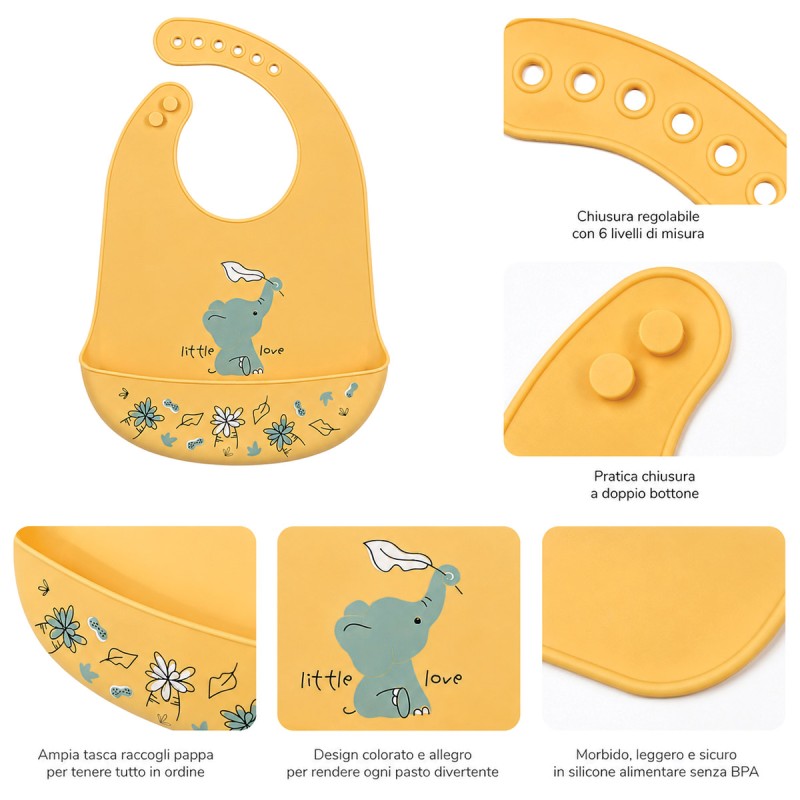 Silicone Feeding Bib - Little Love...