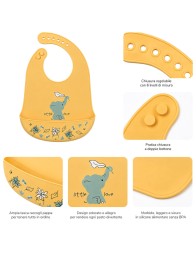Bavaglino per la pappa in silicone - Little Love AD9867GG - Ellepi