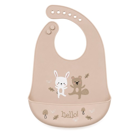 Bavaglino per la pappa in silicone - Hello! AD9867TT -...