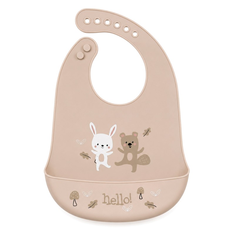 Silicone Feeding Bib - Hello!...