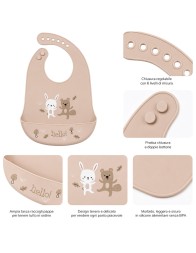 Silicone Feeding Bib - Hello! AD9867TT - Ellepi