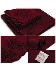 Pure Linen Towel Set with 1 Towel and 1 Guest Towel - Petals - La Fabbrica del Lino