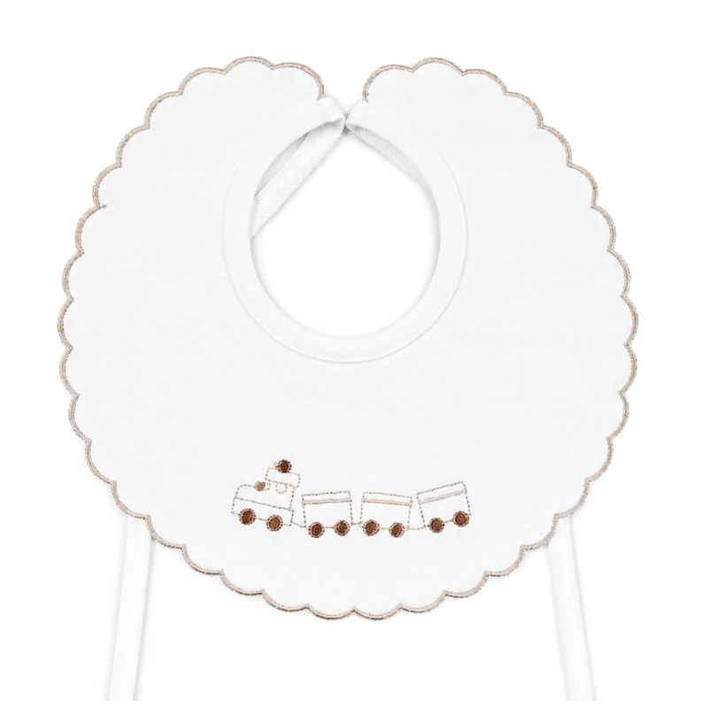 Pure cotton baby bib with embroidered...