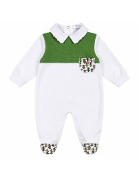 Tutina neonato in cotone jersey con colletto e fantasia cactus Klaiadì
