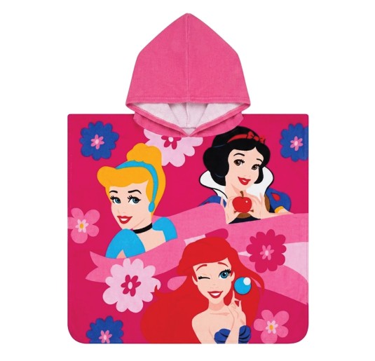 Accappatoio poncho bambina in microspugna fastdry - Principesse 2