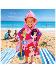 Accappatoio poncho bambina in microspugna fastdry - Principesse