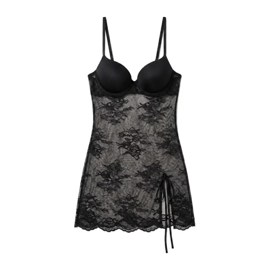 Short Chantilly Lace Slip with Adjustable Thin Straps -... 2