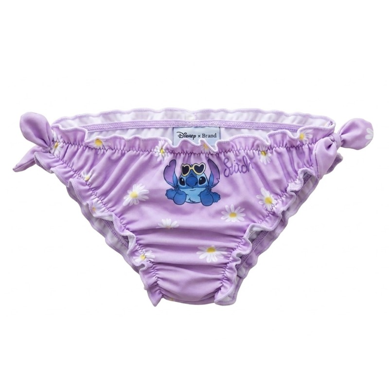 Stitch baby swimsuit in lilac with side ruffles Disney Baby