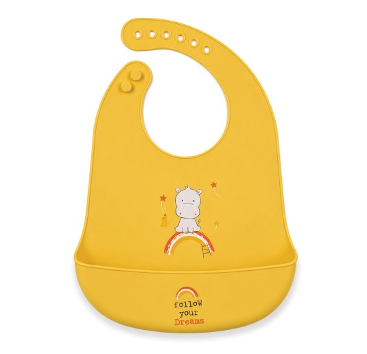 Silicone Feeding Bib - Follow your dreams AD9867GGL - Ellepi