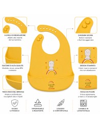 Silicone Feeding Bib - Follow your dreams AD9867GGL - Ellepi