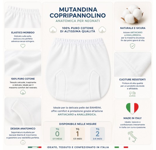 Nappy cover panty for babies pure cotton A300 2