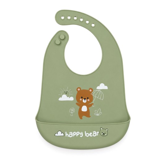 Bavaglino pappa in silicone - Happy Bear AD9867VV - Ellepi