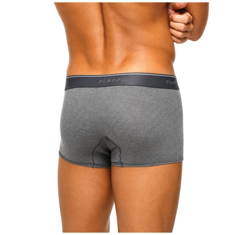 Pack of three Perofil men's boxer briefs in stretch cotton suitable for everyday wear in all seasons.