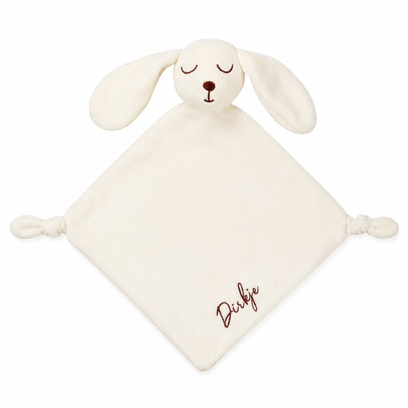 Bunny Baby Comforter in soft fleece for newborn by Dirkje cream colour