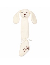 Bunny Baby Comforter in soft fleece for newborn by Dirkje cream colour