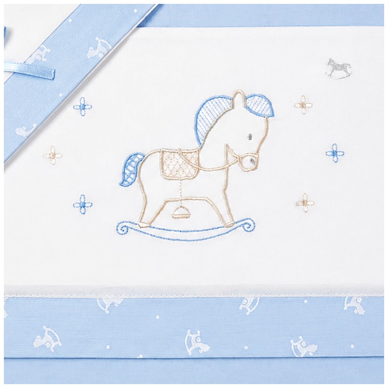 Cradle Pram sheet set - Little Horse...