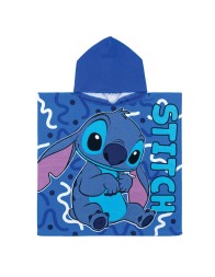 Poncho Micro Terry Fast Dry Blue - Stitch - Disney