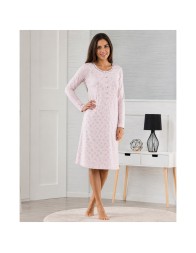 Camicia da notte donna in caldo cotone fantasia floreale - 2527 - Venere