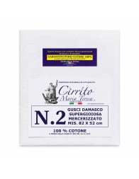 Sottofedere in cotone damasco 52x80 con zip laterale Set 2 Supergioiosa