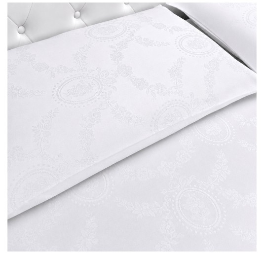 Damask cotton pillow protectors 52x80 with side zipper Set of 2 Supergioiosa 2