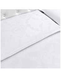 Set di sottofedere in cotone damasco con zip per guanciale 52x80