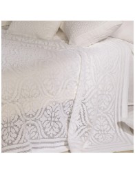 Openwork Cotton Summer Double Bed Bedspread - Vittoria - Caleffi