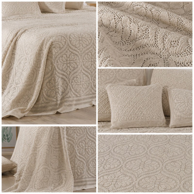 Openwork Cotton Summer Double Bed...