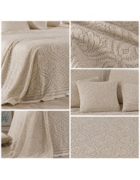 Openwork Cotton Summer Double Bed Bedspread - Vittoria - Caleffi