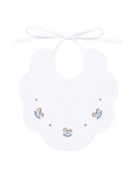 Pure cotton baby bib with rocking horse embroidery