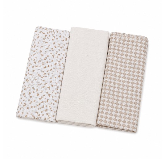 Set di 3 quadrati di garza per neonati - B31611BG - Batuffolini 2