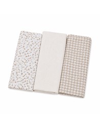 3-Pack Muslin for newborns - B31611BG - Batuffolini