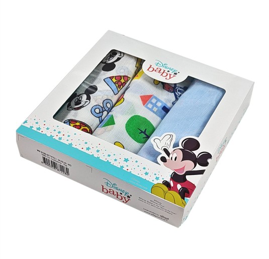 3-Pack Mickey Muslin Square teaseled surface Disney